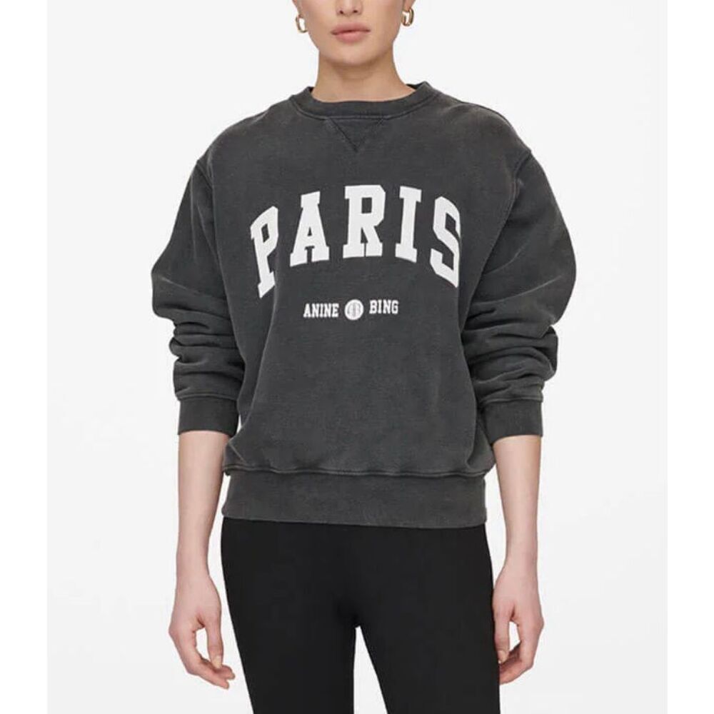 Anine Bing Ramona Sweatshirt | Grey in Small